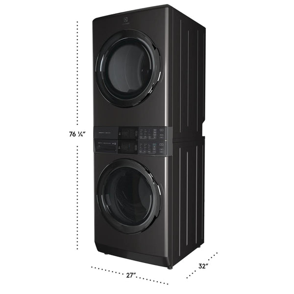 Laundry Tower Single Unit Front Load 4.5 Cu. Ft. Washer & 8 Cu. Ft. Electric Dryer