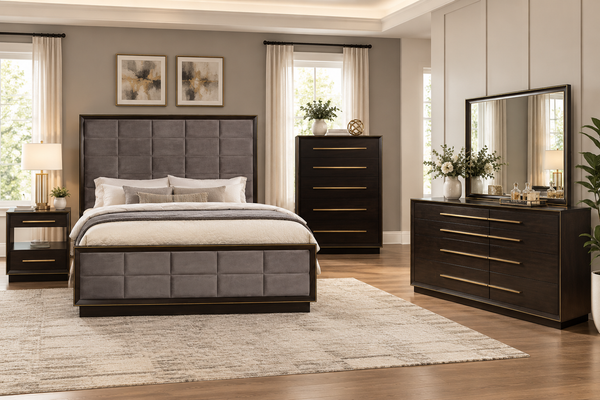 Durango - 5 Piece Eastern King Bedroom Set - Smoked Peppercorn