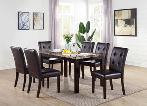 DINING CHAIR / DARKBROWN PU