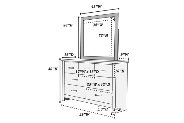 MIRROR FOR F5478 DRESSER