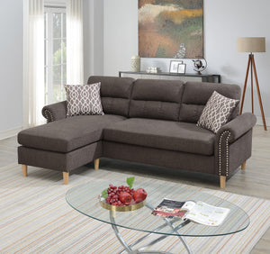 SECTIONAL SET W/2 ACCENT PILLOWS