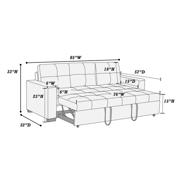  F6530 Convertible Sofa