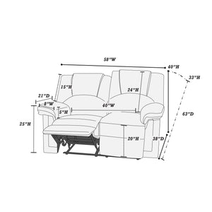  F6671 Motion Loveseat