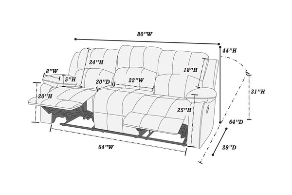  F6712 Motion Sofa