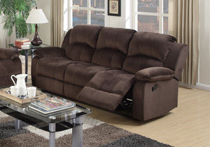 RECLINING SOFA/CHOCO SUEDE