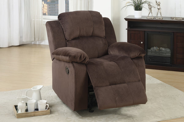 ROCKER RECLINER/CHOCO SUEDE