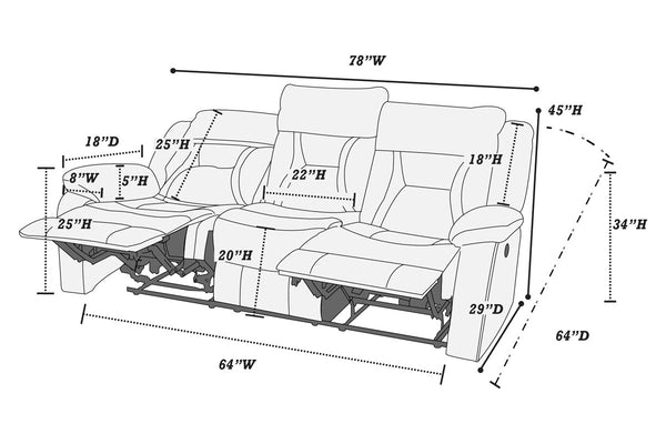  F6795 Motion Sofa