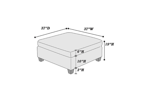 F6819 Cocktail Ottoman