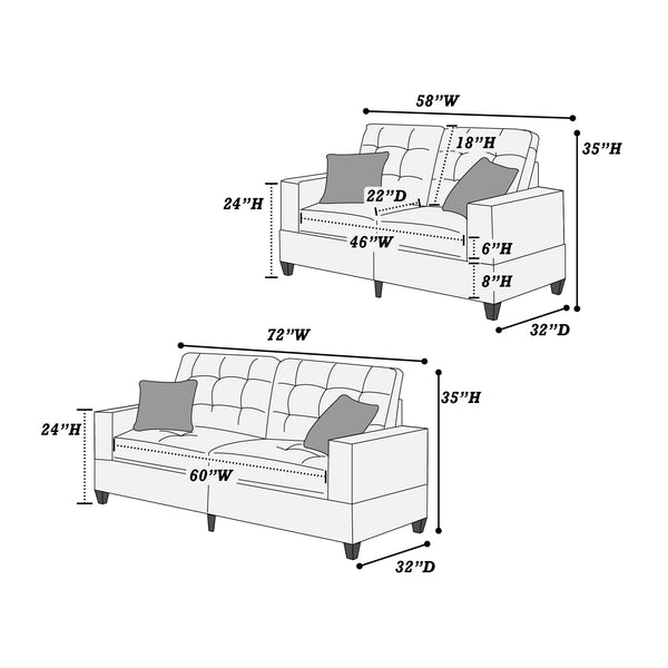 Grace F6903 2-Piece Sofa Set
