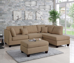 3-PCS SECTIONAL SET W/2 ACCENT PILLOWS