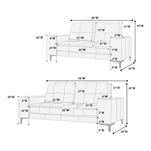 Air F8417 2-Piece Sofa Set