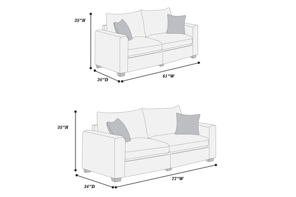 Tide F8427 2-Piece Sofa Set