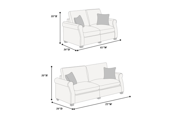 First F8429 2-Piece Sofa Set
