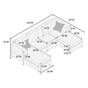Estate F8449 3-Piece Sectional Sofa Set