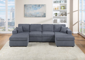 SECTIONAL SET W/ 2 ACCENT PILLOWS