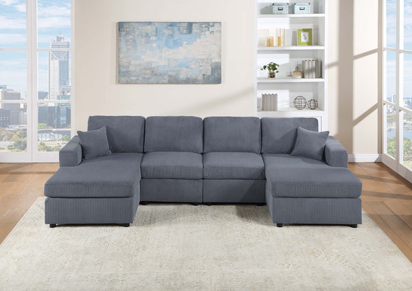 SECTIONAL SET W/ 2 ACCENT PILLOWS