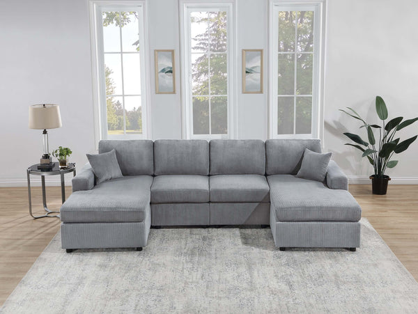 SECTIONAL SET W/ 2 ACCENT PILLOWS