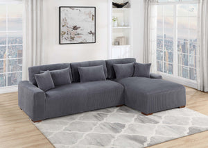 2-PC SECTIONAL SET (X-LARGE SIZE) W/ 5 ACCENT PILLOWS
