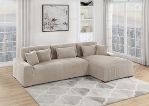 2-PC SECTIONAL SET (X-LARGE SIZE) W/ 5 ACCENT PILLOWS
