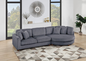 2-PC SECTIONAL SET (X-LARGE SIZE) W/ 4 ACCENT PILLOWS