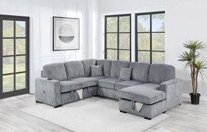4-PC CONVERTIBLE SECTIONAL W/ 2 ACCENT PILLOWS 