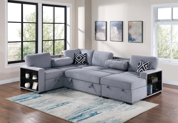  F8561 4-Piece Convertible Sectional