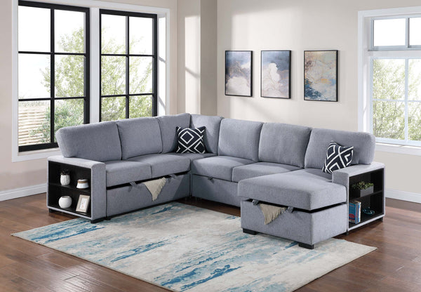 4-PC CONVERTIBLE SECTIONAL W/ 2 ACCENT PILLOWS