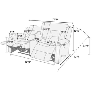  F86295 Power Reclining Loveseat