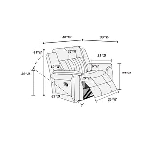  F8741 Manual Glider/Recliner Single