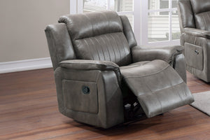 GLIDER RECLINER/HANDLE/SLATE BLUE