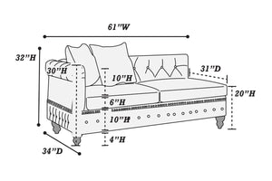  F8945 Reversible One-Arm Loveseat