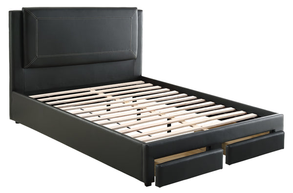 FULL BED/BLACK PU