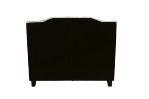 QUEEN BED/PU-WHITE