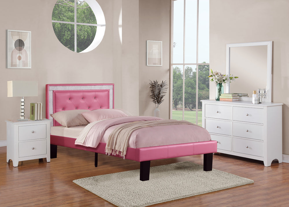 FULL BED/PU-PINK
