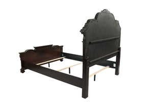 EASTERN KING BED/VANEER/DARK WALNUT