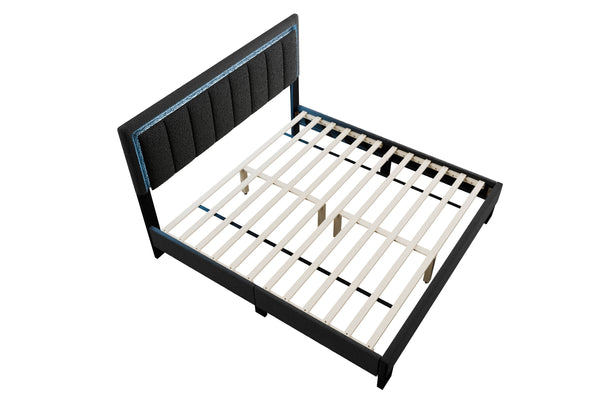 QUEEN BED W/ BUILT-IN LED LIGHTS