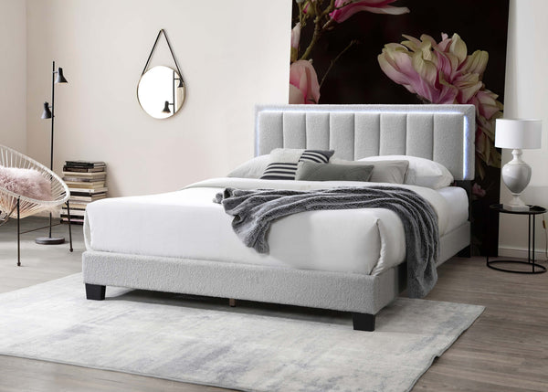 QUEEN BED W/ BUILT-IN LED LIGHTS