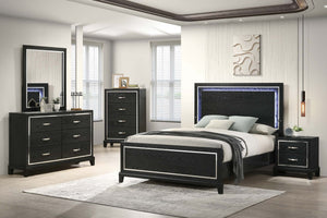EASTERN KING BED W/LED