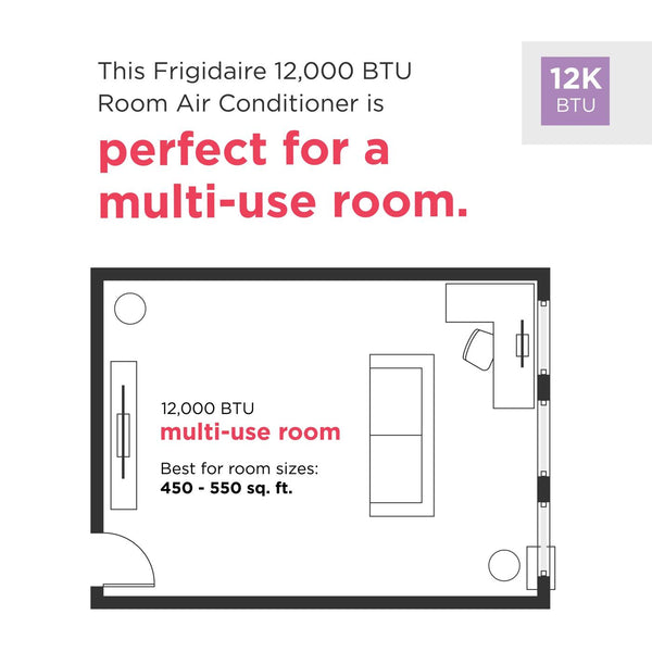 12,000 BTU Built-In Room Air Conditioner with Supplemental Heat