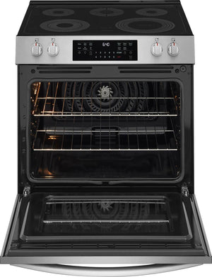 30" Front Control Electric Range with Total Convection