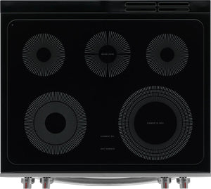 30" Front Control Electric Range with Total Convection