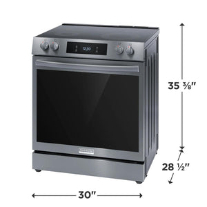 30" Front Control Electric Range with Total Convection