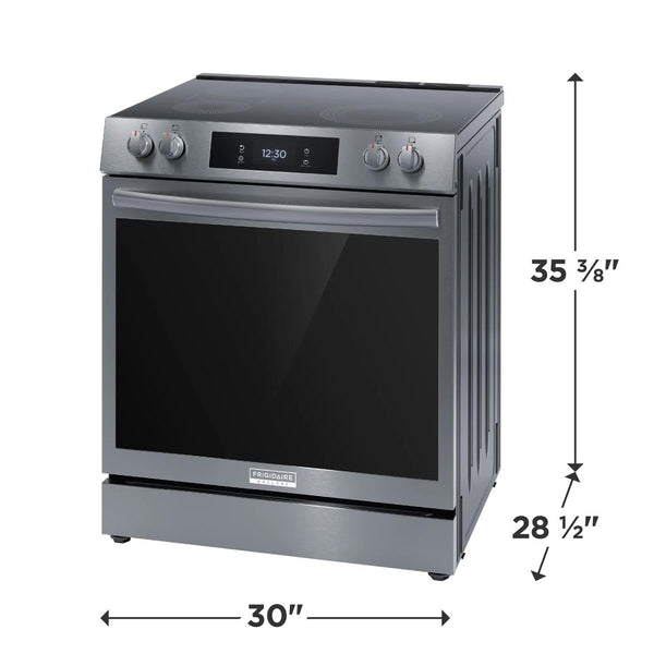 30" Front Control Electric Range with Total Convection