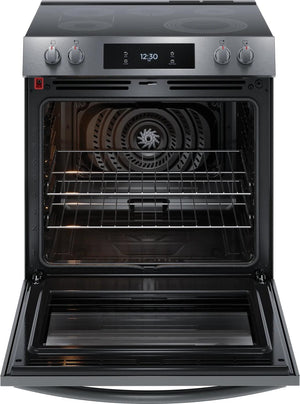 30" Front Control Electric Range with Total Convection