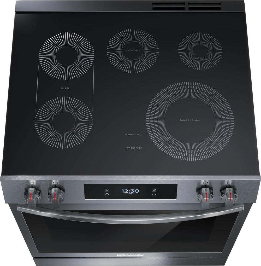 30" Front Control Electric Range with Total Convection