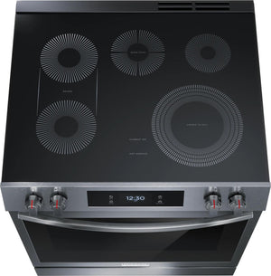 30" Front Control Electric Range with Total Convection