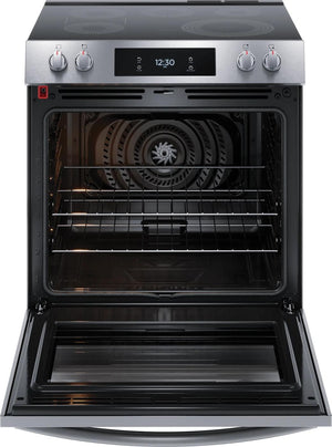 30" Front Control Electric Range with Total Convection