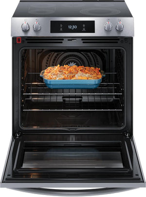 30" Front Control Electric Range with Total Convection