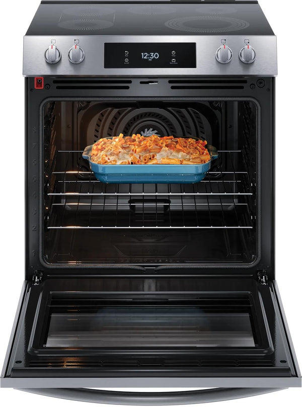 30" Front Control Electric Range with Total Convection