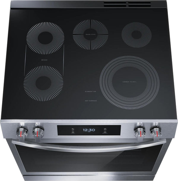 30" Front Control Electric Range with Total Convection